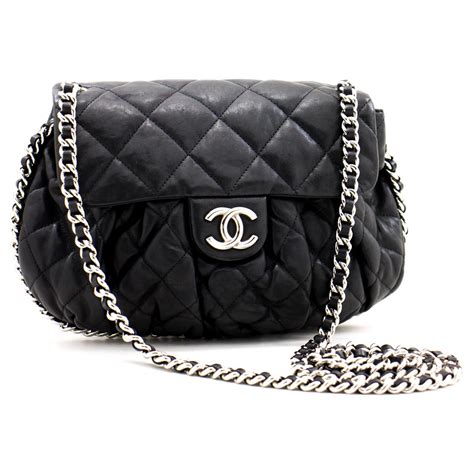 chanel around chain bag|chanel shoulder bag with chain.